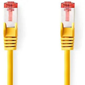 NEDIS Câble Cat 6 - Fiche RJ45 - Fiche RJ45 - S/FTP - 0,25 m - Rond - LSZH - Jaune - Label pas cher