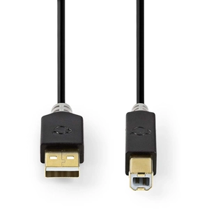 Nedis CCBW60100AT10 Câble USB | USB 2.0 | Fiche USB-A | Fiche USB-B | ... pas cher