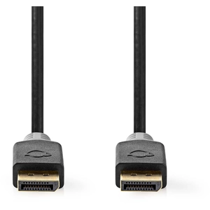 Nedis DisplayPort-Kabel - DisplayPort Male - DisplayPort Male - 8K@60Hz - Verguld - 1.00 m - Rond - PVC - Antraciet - Doos pas cher