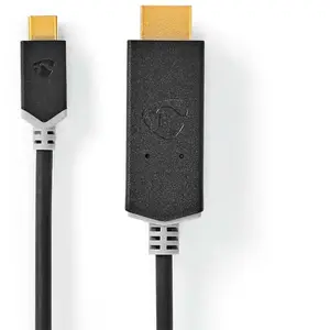 Nedis - Câble adaptateur - 24 pin USB-C mâle pour HDMI mâle - 2 m - anthracite - rond support pour 4K60Hz pas cher