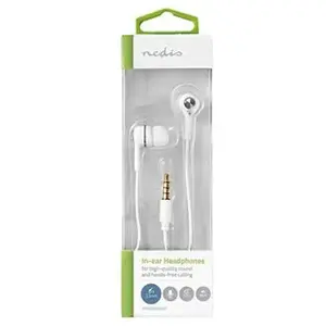 Comparateur de prix : Nedis ecouteurs filaires | câble rond de 1,20 m | intra-auriculaires | microphone intégré | blanc