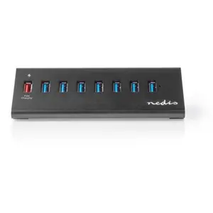 Hub USB 3.0 - Nedis - 8 ports - Charge QC 3.0 - Noir - Hub externe