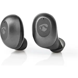 NEDIS Volledig Draadloze Oordopjes - Bluetooth - Maximale batterijduur: 3 uur - Aanraakbediening - Charging case - Ingebouwde microfoon - Ondersteuning voor spraakbesturing - Grijs / Zilver pas cher