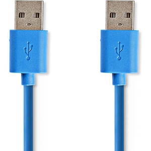 Nedis - Câble USB - USB type A (M) pour USB type A (M) - USB 3.0 - 1 m - rond - bleu pas cher