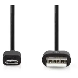 Nedis - Câble USB - USB (M) pour Micro-USB Type B (M) - USB 2.0 - 1 m - rond - noir pas cher