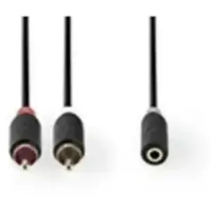 Nedis Câble audio stéréo 2X R CA mâle - femelle de 3,5 pas cher