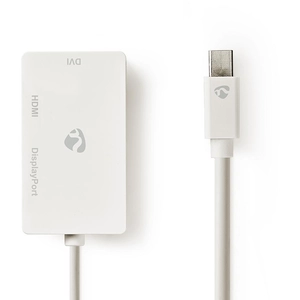 Mini câble Display Port Nedis CCGP37460WT02 Blanc pas cher