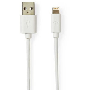 Nedis - Câble Lightning - Lightning mâle pour USB mâle - 2 m - blanc -... pas cher
