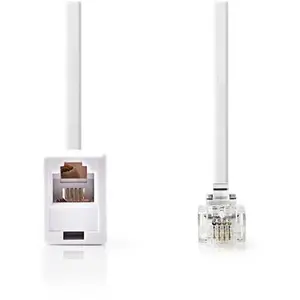 Nedis - Rallonge de câble de téléphone - RJ-11 (M) pour RJ-11 (F) - 10... pas cher