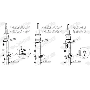 Schokdemper G8649 Monroe pas cher