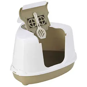 Moderna Flip Hoekkattenbak - Beige - 56 x 45 x 39 cm pas cher