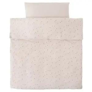 Noukie's Housse couette en mousseline Bali, Moka & Snow (100x140 cm) pas cher