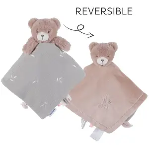 Noukie's Doudou Ours réversible Jour et Nuit Orso pas cher