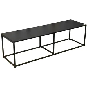 Meuble Tv Design En Métal Madison - L. 140 X H. 40 Cm - Noir pas cher