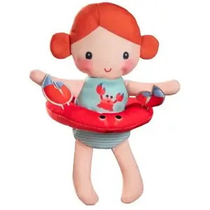Jouet de bain - LILLIPUTIENS - Crabe Axelle - Blanc Rouge - 24 mois - 2 ans - Mixte pas cher