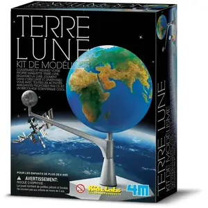 Kit de modélisme - Terre Lune - 4M Kidz Labs - 8 ans - 13 pièces - Mixte pas cher