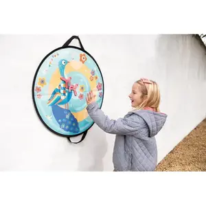 Scratch Active Play: DISKER GAME magnetisch / Pauw diam.60cm, met 3 magnetische diskers, op hangkaart 61x31x2cm, 3+ pas cher