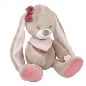 NATTOU Jade/et Lili Collection (Peluche Nina le lapin), 987004, Beige/Rose, Normal pas cher