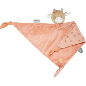 Nattou Koe Mila - Knuffeldoekje Doudou - 65x35 cm - Koraal pas cher