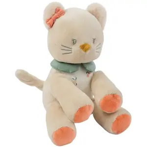 Nattou Kat Lana - Knuffel met Rammelaar - 20 cm - Zand Beige pas cher