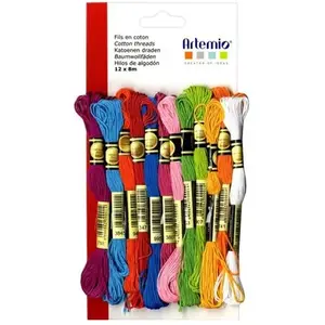 Fils en coton multicolores x 8 m - Eté - ARTEMIO - Lot de 12 fils pas cher