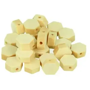 Perles en bois - ARTEMIO - Hexagonales - 10x47mm - Marron - Lot de 25 ... pas cher