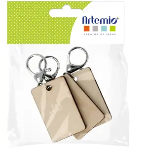 Comparateur de prix : Artemio Porte-Cles Rectangles, 55mm x 35mm x 5mm, Lot de 3
