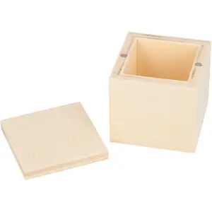 Boîtes en bois - ARTEMIO - 5 x 5 cm - Lot de 6 - Décorables - Marron