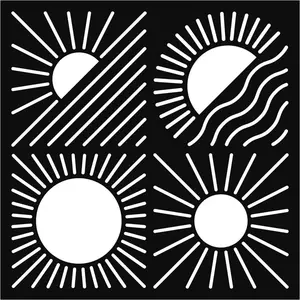 Zon sjablon 30x30 cm - Artemio