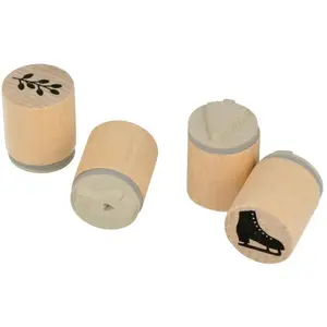 Houten stempels handschoen 2 cm - Artemio