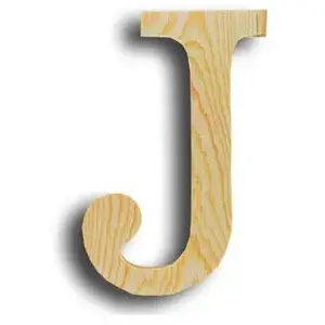 LETTRE J - 11.5 CM - BOIS