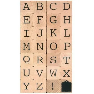Artemio Tampons bois - Alphabet en majuscules pas cher