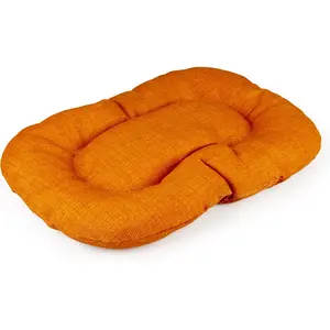 Duvoplus - Dierenkussen - Hond - Ovaal Kussen Doorstikt Tangerine 50x35x6,5cm Oranje - 1st pas cher