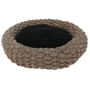 duvoplus, Panier Rond Espresso Modèle Siesta M - 54x54x13cm Noir/Brun,... pas cher