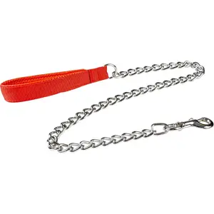 Duvo+ Kettinglijn Gevoerd Handvat Rood 100cm/4mm pas cher
