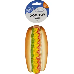 Duvoplus - Speelgoed Voor Dieren - Hond - Latex Hotdog 16x7x6cm Meerkl...Vendu pargalaxus