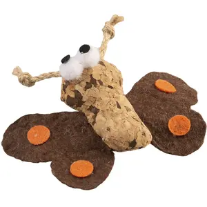 Duvoplus - Speelgoed Voor Dieren - Kat - Cork Vlinder 10x12x3cm Bruin ... pas cher