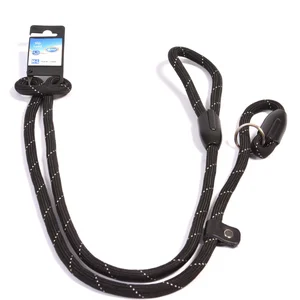 Duvo+ Dressuur Sliplijn Zwart M-L - 183cm/12mm pas cher