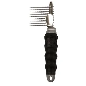 Duvoplus - Dierenborstel - Hond - Anti-klit Hark 20+19 Pins Zwart/grij... pas cher