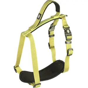 duvoplus, Harnais Confortable et Contemporain Gamme EXPLOR North, Taille 30-40cm/15mm Jaune néon, Idéal pour des promenades et expéditions aventureuses, Résistants aux Intempéries pas cher