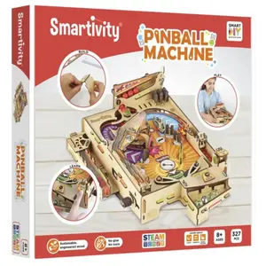 Smartivity - Smart - Flipper en bois à construire - 327 pièces - Blanc pas cher