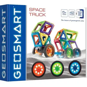 Jouet de construction magnétique - GEOSMART - Le Camion Spatial - 42 pièces mixtes avec roues pas cher