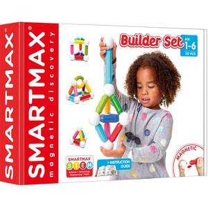 Jeu de construction magnétique Smartmax Builder Set 20 pièces pas cher