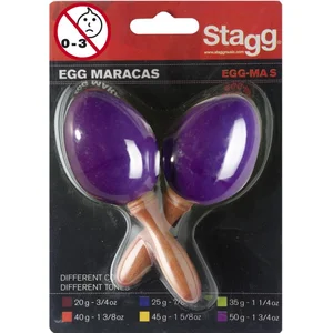 STAGG 2PC EGG MARACAS S/25g/VIOLET pas cher