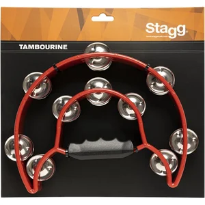 STAGG TAMBOURIN 1/2 LUNE 20 CYM,ROUG pas cher