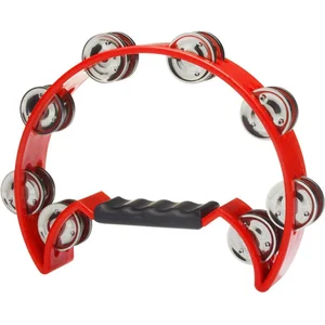 Tambourin 1/2 lune 16 cymbalettes rouge-Stagg pas cher