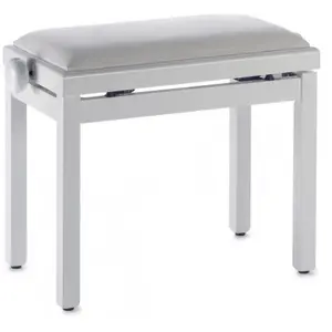 Stagg PB39 Piano Bench Highgloss White White Velvet Top pas cher