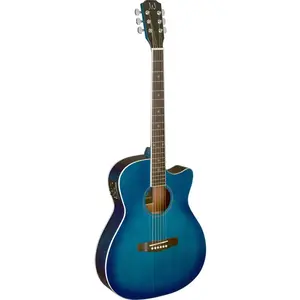 J.N Guitars Bessie BES-A Transparent Blue Burst westerngitaarVendu parbax-music