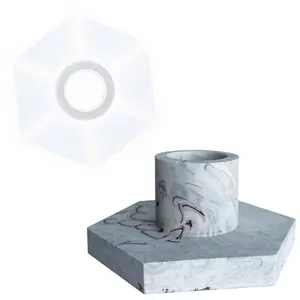 Siliconen mal - Jesmonite - Kaarsenhouder - 10cm x 5cm x 8,2cm pas cher