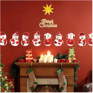 Ambiance-sticker - Sticker Bonhomme de neige habillé pour Noël - Autocollants stickers adhésifs noël - décoration fêtes pas cher